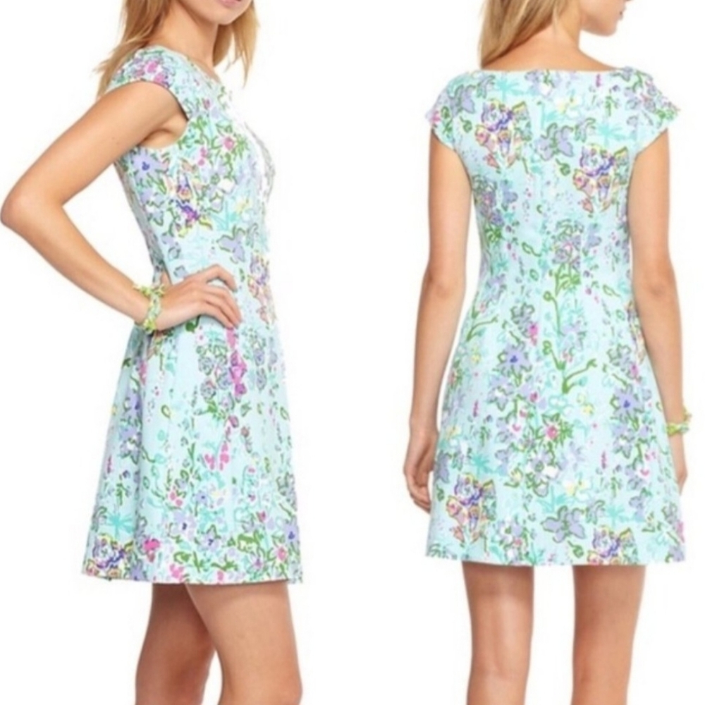 Lilly Pulitzer‎ Briella Poolside Blue Southern Charm Dress XS